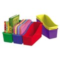 Storex Industries Book Storage Bin, Plastic, Purple 70105U06C
